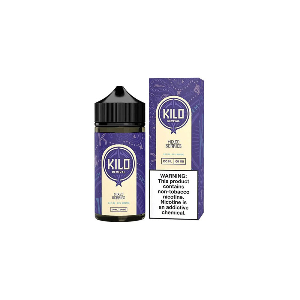 Mixed Berries by Kilo Revival Tobacco-Free Nicotine Series 100mL with Packaging
