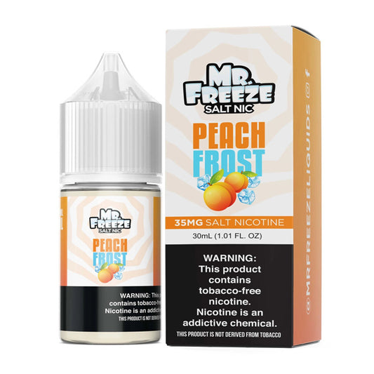 Peach Frost by Mr. Freeze Tobacco-Free Nicotine Salt Series 30mL with Packaging