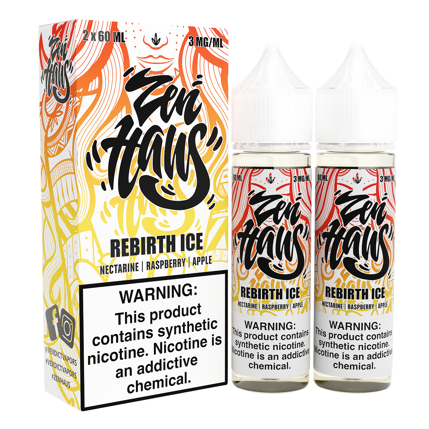 Rebirth ICE by Zen Haus Series 2x60mL with Packaging