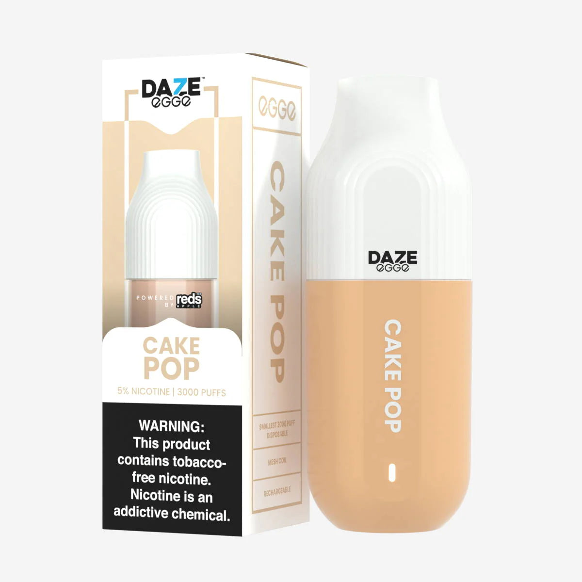 Daze Egge Disposable | 3000 Puffs | 7mL Cake Pop	 with Packaging