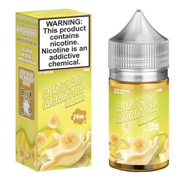 Banana by Custard Monster Salts 30mL with Packaging