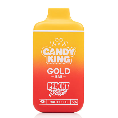 Candy King Gold Bar Disposable | 6000 Puffs | 13mL Peachy Rings
