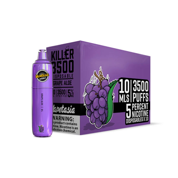 Vapetasia – Killer Fruits Disposable | 3500 Puffs | 10mL Grape Aloe with Box