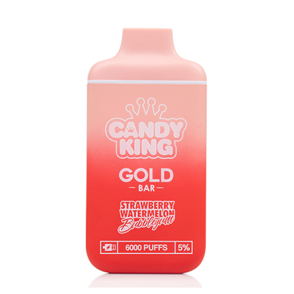 Candy King Gold Bar Disposable | 6000 Puffs | 13mL Strawberry Watermelon Bubblegum