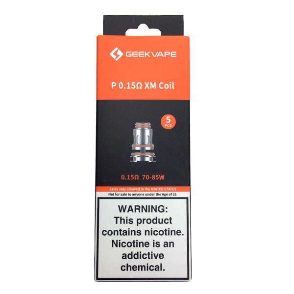 Geekvape P Series Coil 0.15ohm 5-Pack with packaging