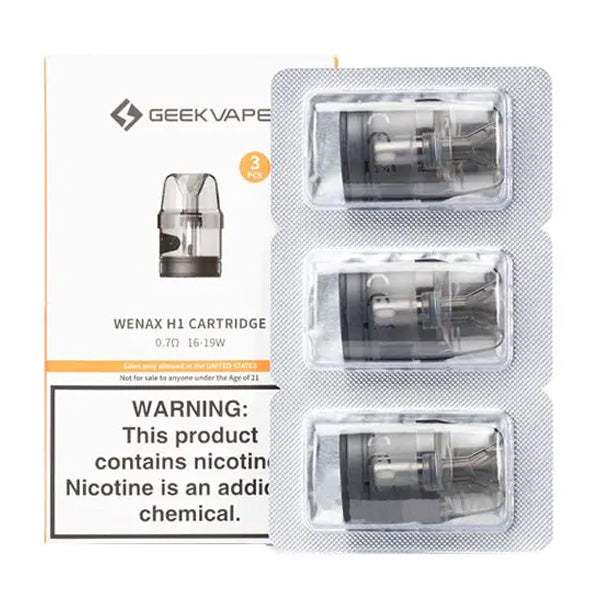 Geekvape Wenax H1 Replacement Pod 0.7 ohm with packaging