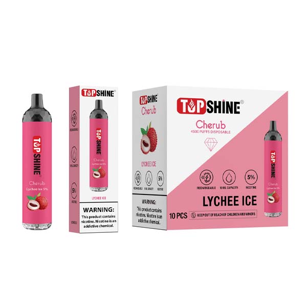 Topshine Disposable | 4500 Puffs | 10mL Lychee Ice	 with Packaging