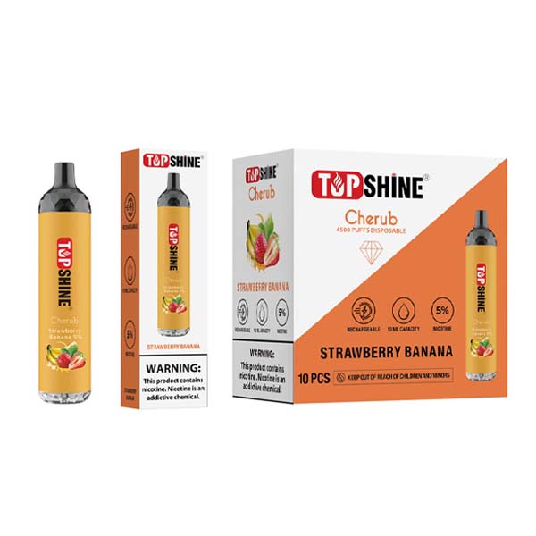 Topshine Disposable | 4500 Puffs | 10mL Strawberry Banana	 with Packaging