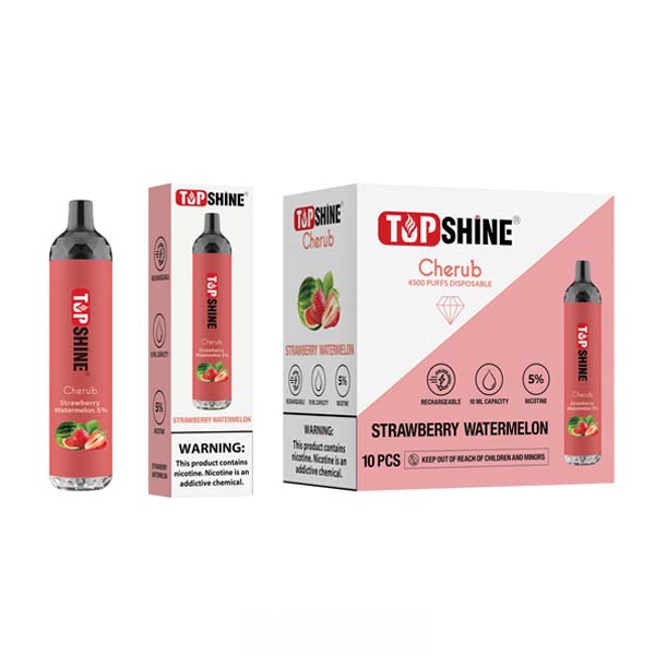 Topshine Disposable | 4500 Puffs | 10mL Strawberry Watermelon	 with Packaging