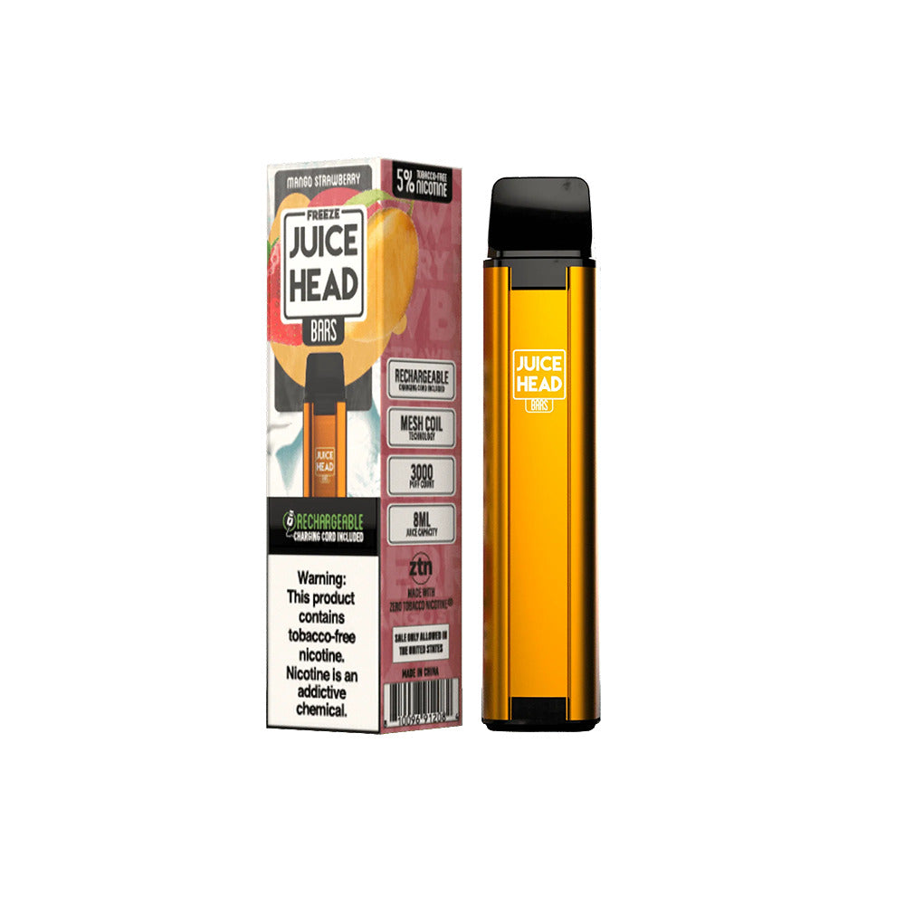 Juice Head Bars Disposable | 3000 Puffs | 8mL Mango Strawberry with packaging