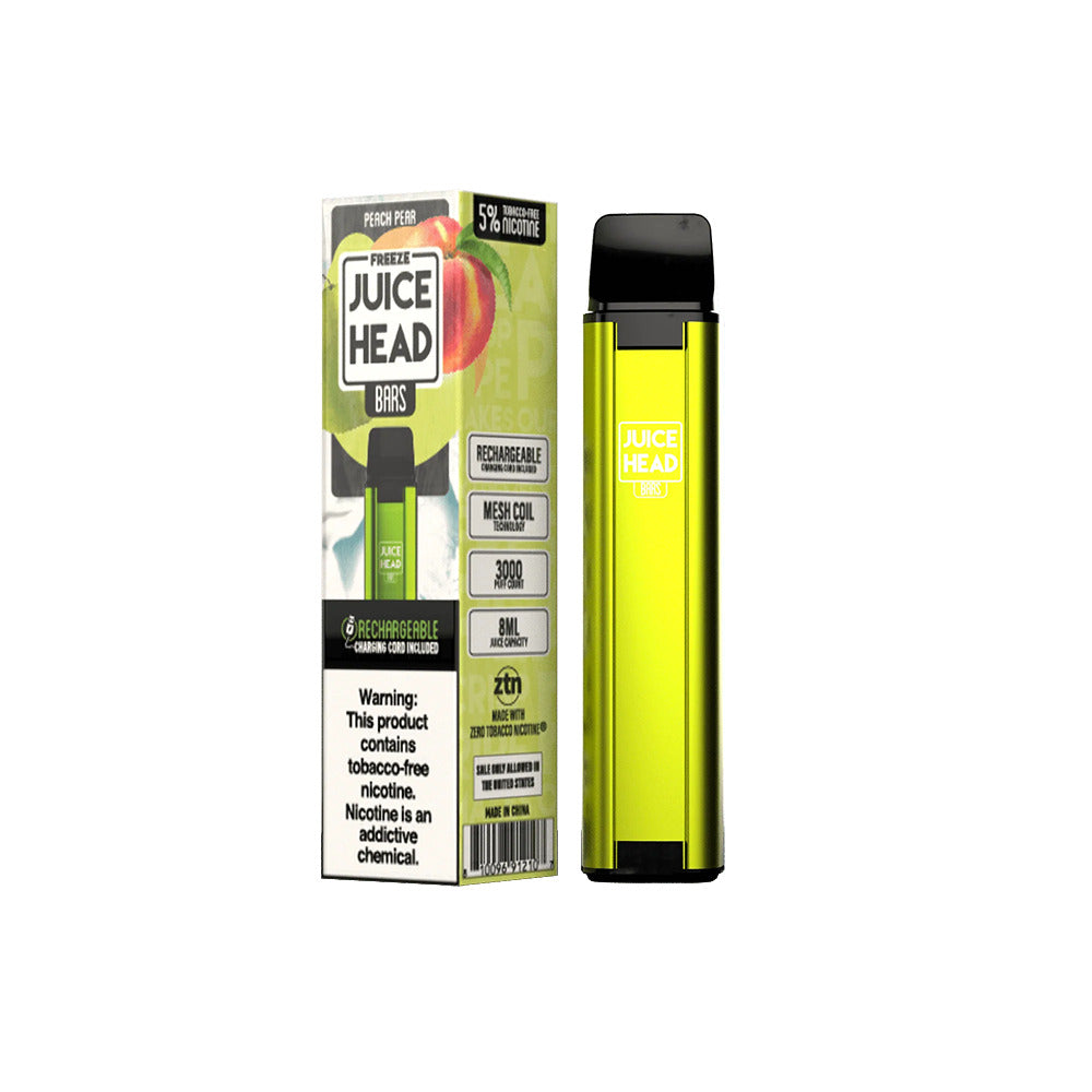 Juice Head Bars Disposable | 3000 Puffs | 8mL Peach Pear with packaging