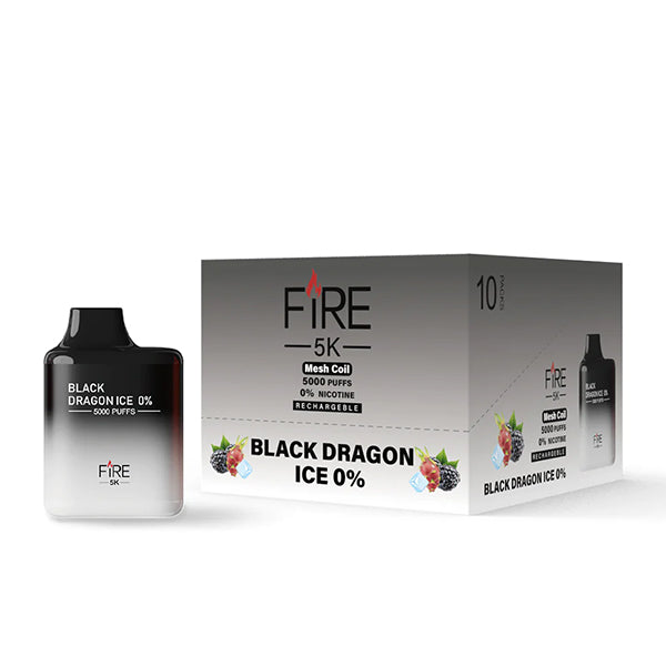 Fire Mega Disposable | 5000 Puffs | 12mL Black Dragon Ice With Box
