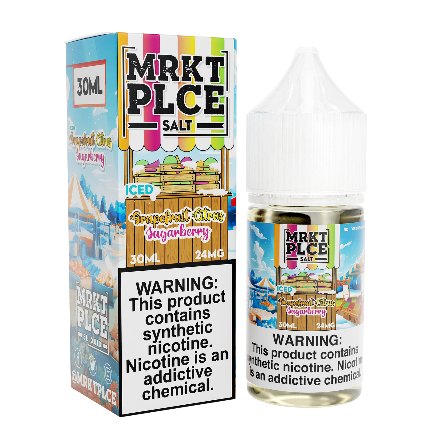 Iced Grapefruit Citrus Sugarberry by MRKT PLCE Salts Series 30mL with Packaging
