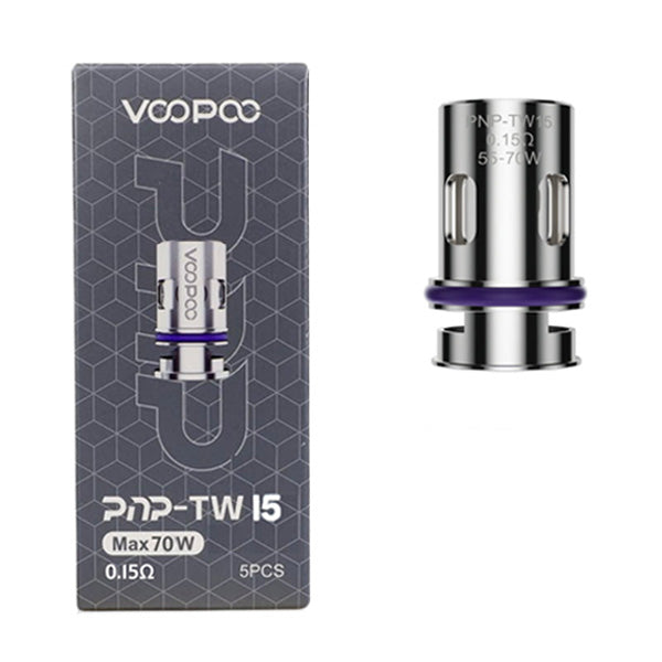 VooPoo PnP Coils | 5-Pack TW15 0.15ohm with packaging