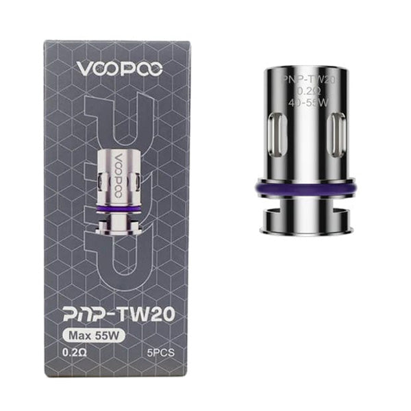 VooPoo PnP Coils | 5-Pack TW20 0.2ohm with packaging