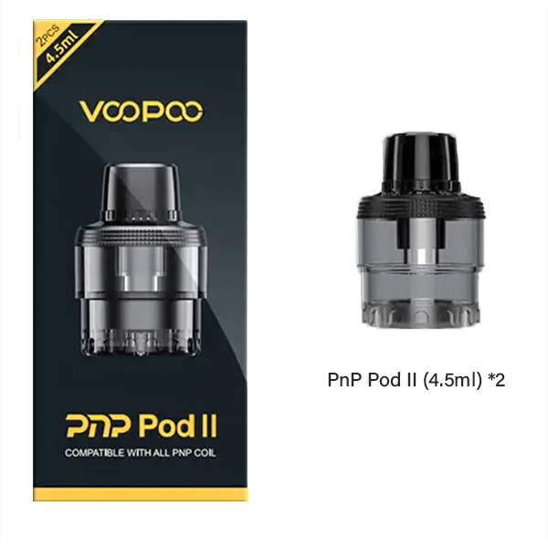 VooPoo PnP Replacement Pods 2-Pack - Pnp Pod Ii 4.5ml  with packaging