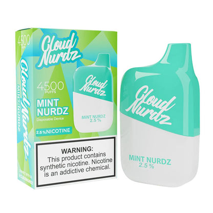 Cloud Nurdz 4500 Puffs Disposable | 12mL Mint Nurdz