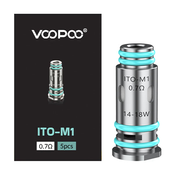 Voopoo ITO Coils m1 0.7ohm 5-Pack with packaging