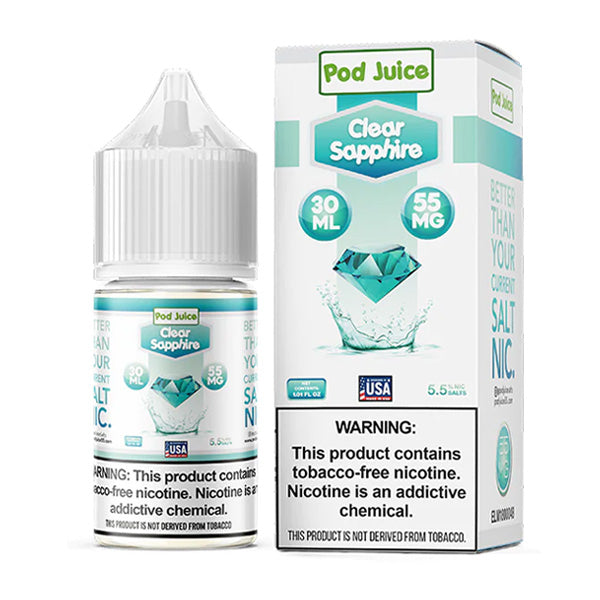 Clear Sapphire by Pod Juice Salts Series 30mL with Packaging
