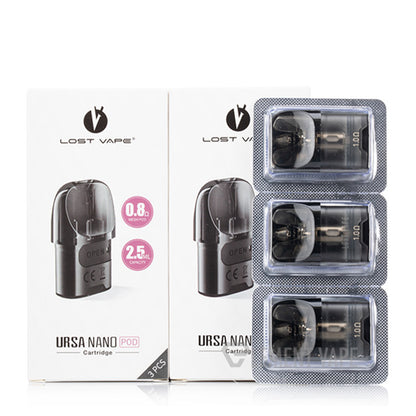 Lost Vape Ursa Replacement Pods 2.5mL pink 1.0ohm with packaging