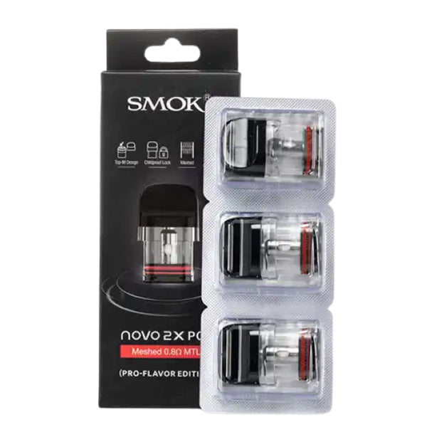 SMOK Novo 2X Meshed 0.8Ω MTL Pod 3pack with packaging