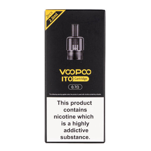 Voopoo ITO Replacement Pod 2-Pack 0.7 ohm packaging