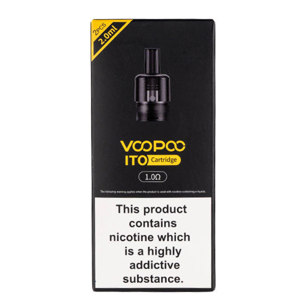 Voopoo ITO Replacement Pod 2-Pack 1.0 ohm packaging