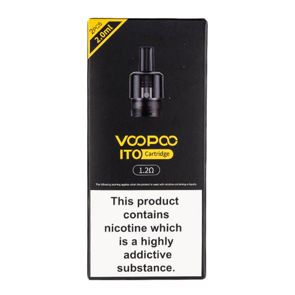 Voopoo ITO Replacement Pod 2-Pack 1.2 ohm packaging