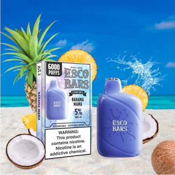 Esco Bars Mesh Disposable | 6000 Puffs | 15mL | 5% Bahama Mama with Packaging