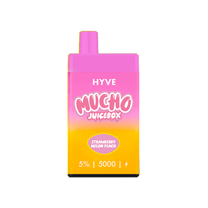 Mucho x Hyve Disposable | 5000 Puffs | 12mL | 50mg Strawberry Melon Peach