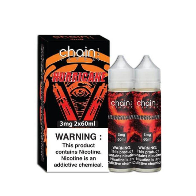 Hurricane by Chain Vapez 120mL (2x60mL) with Packaging