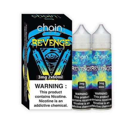 Revenge by Chain Vapez 120mL (2x60mL) with Packaging