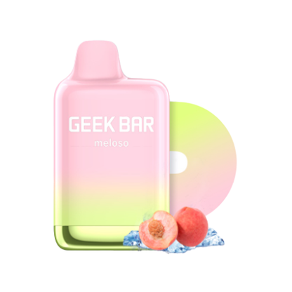 Geek Bar Meloso Max Disposable | 9000 Puffs | 14mL | 50mg Peach Ice