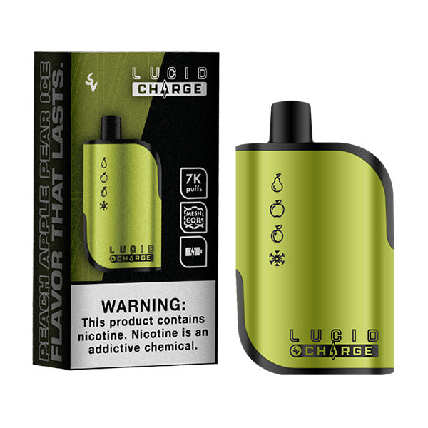 Lucid Charge Disposable | 7000 Puffs | 14mL | 5% Peach Apple Pear Ice	 with Packaging
