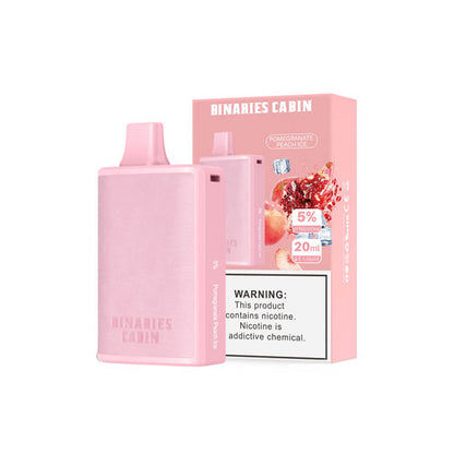HorizonTech – Binaries Cabin Disposable | 10,000 puffs | 20mL Pomegranate Peach Ice with Packaging