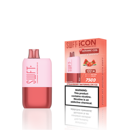 SWFT Icon Disposable | 7500 Puffs | 17mL | 5% Strawberry Watermelon Ice	 with Packaging