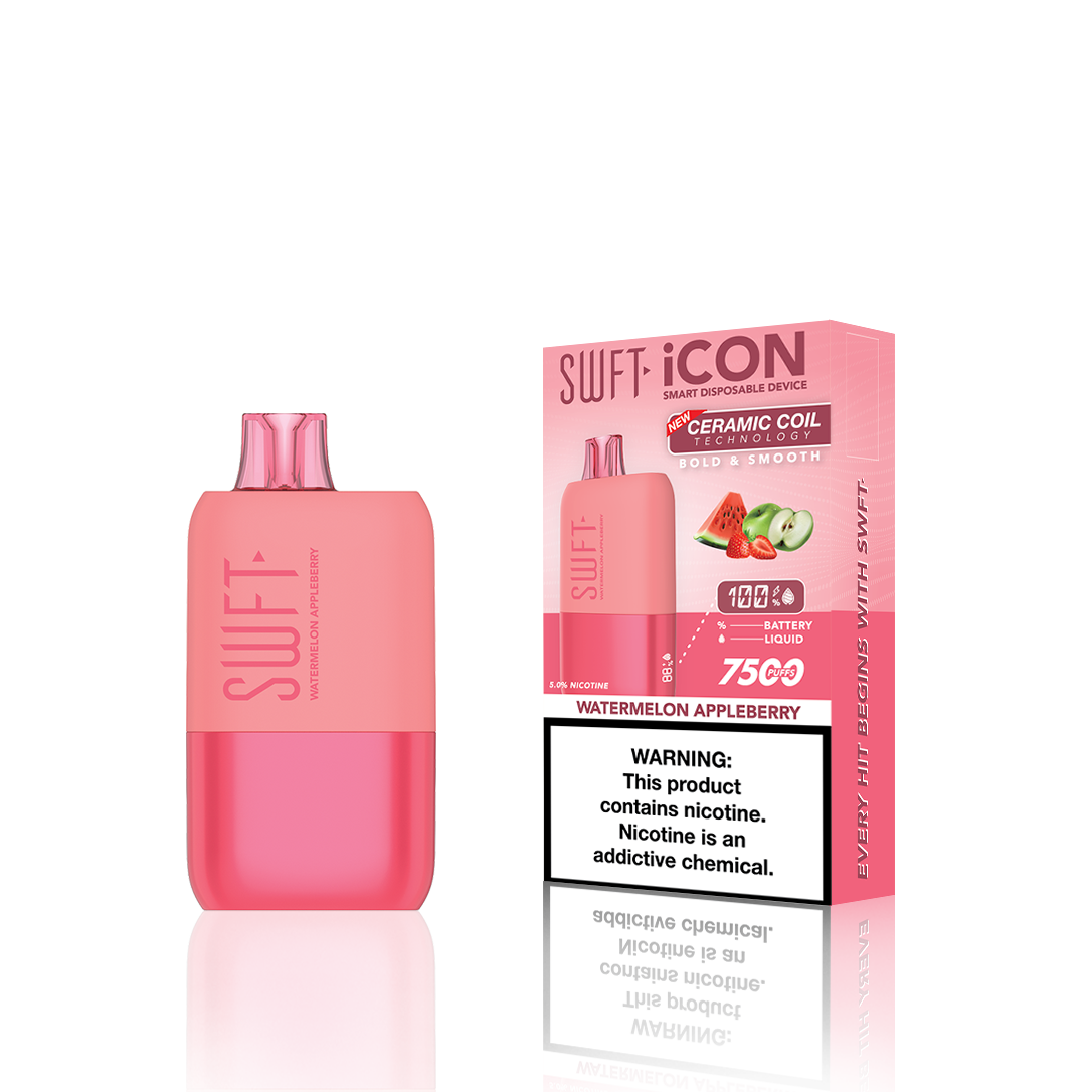 SWFT Icon Disposable | 7500 Puffs | 17mL | 5% Watermelon Appleberry with Packaging