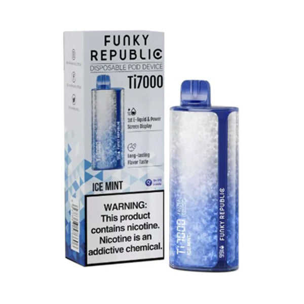 Funky Republic Ti7000 Disposable 7000 Puff 12.8mL 50mg Ice Mint