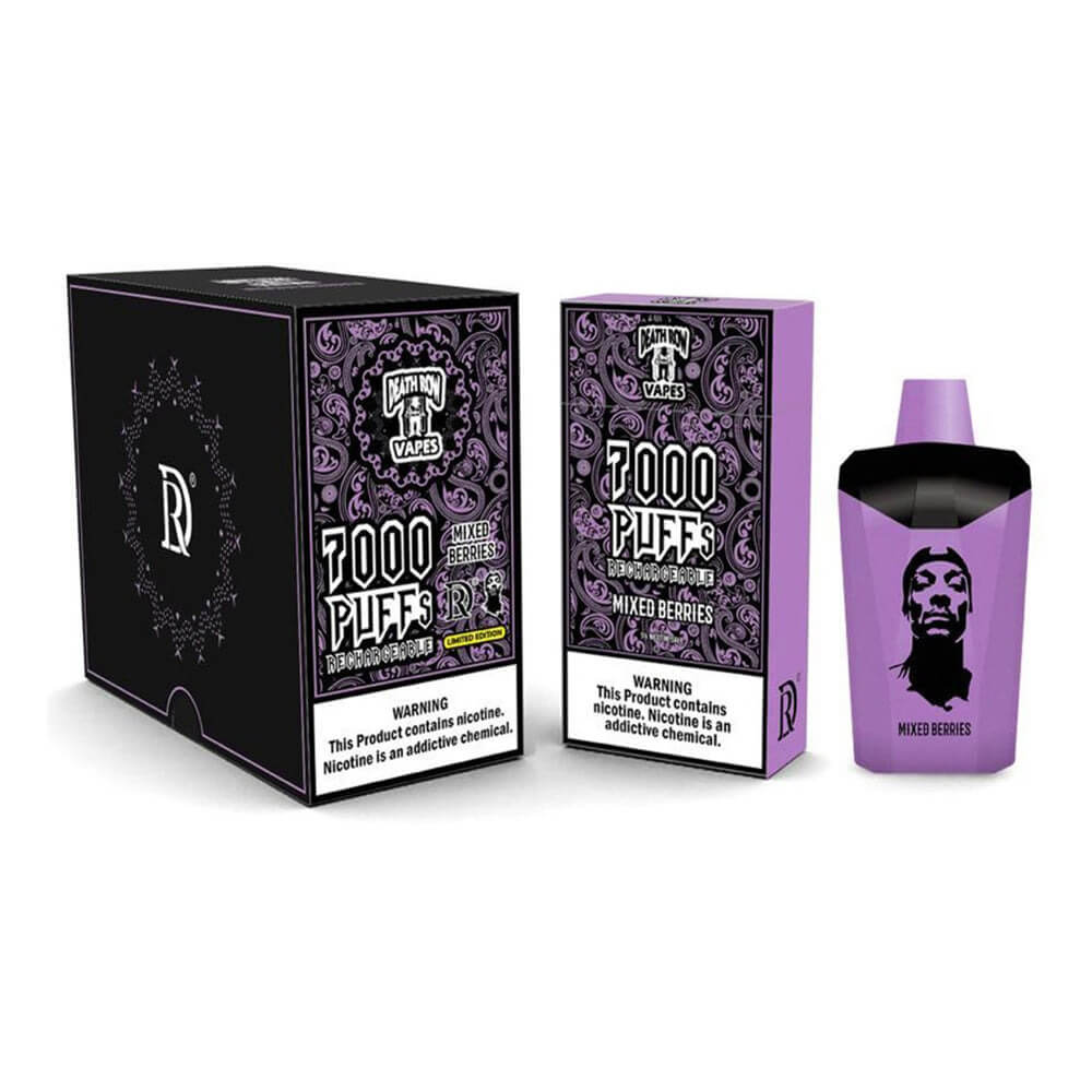 Death Row Vapes Disposable | 7000 Puffs | 12mL | 50mg Mix Berries with Packaging