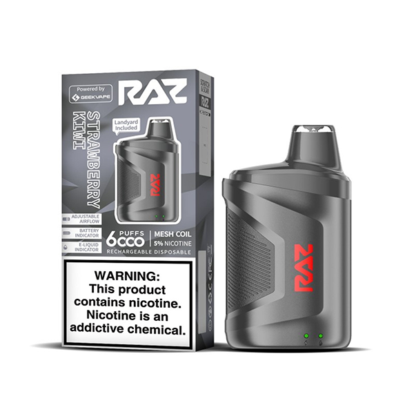 RAZ CA6000 Disposable | 6000 Puffs | 10mL | 50mg Strawberry Kiwi with Packaging