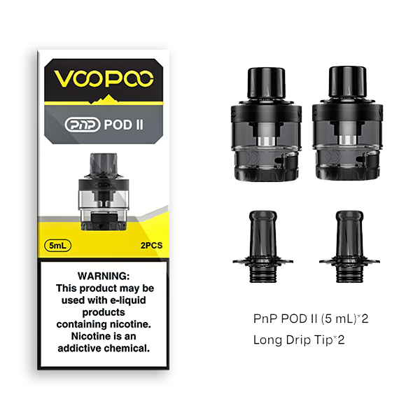 VooPoo PnP Replacement Pods 2-Pack - Pnp Pod Ii 5ml with packaging