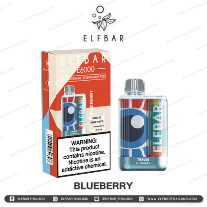 Elf Bar TE6000 Disposable 6000 Puffs 13mL 40-50mg with Packaging