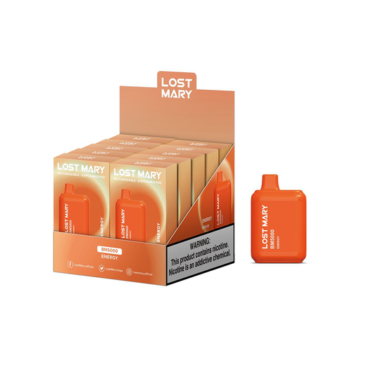 Lost Mary BM5000 5000 Puff 14mL 30mg Energy with packaging