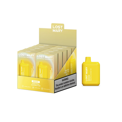 Lost Mary BM5000 5000 Puff 14mL 30mg Pineapple Coconut Ice with packaging