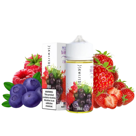 Mixed Berries by Skwezed 100mL E-Liquid Series (Freebase) with Packaging