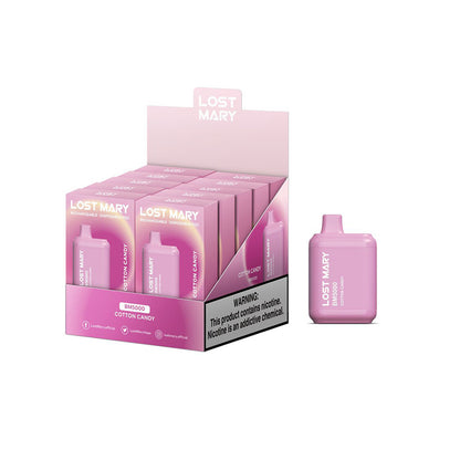 Lost Mary BM5000 5000 Puff 14mL 30mg Cotton Candy with packaging