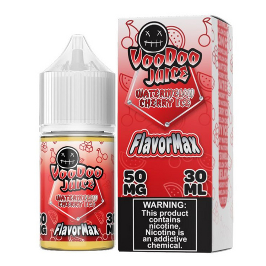 Watermelon Cherry Ice by Voodoo Juice FlavorMax Salt Series E-Liquid 30mL (Salt Nic) with Packaging