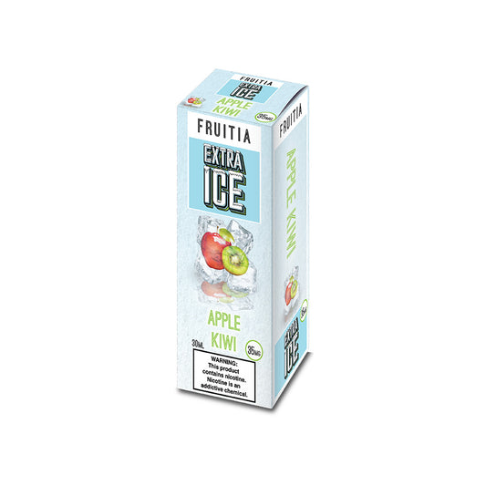 Apple Kiwi Extra Ice by Fresh Farms FRUITIA Salt Series E-Liquid 30mL (Salt Nic) Packaging