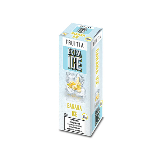Banana Ice Extra Ice by Fresh Farms FRUITIA Salt Series E-Liquid 30mL (Salt Nic) Packaging