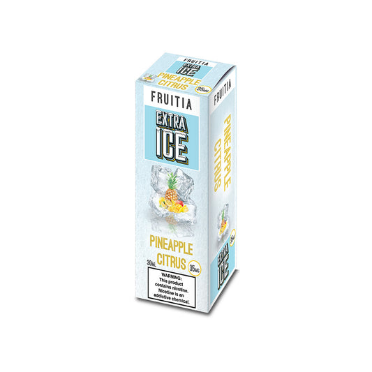 Pineapple Citrus Extra Ice by Fresh Farms FRUITIA Salt Series E-Liquid 30mL (Salt Nic) Packaging